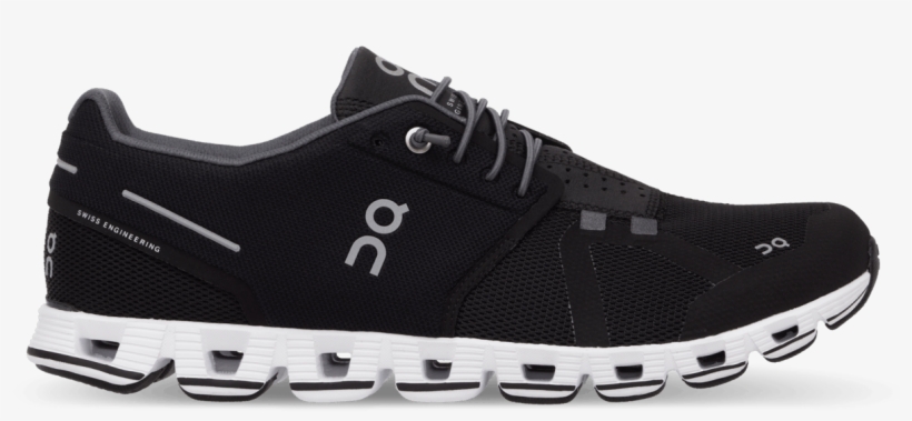 Womens On Cloud Running Shoe | Black/white, transparent png
