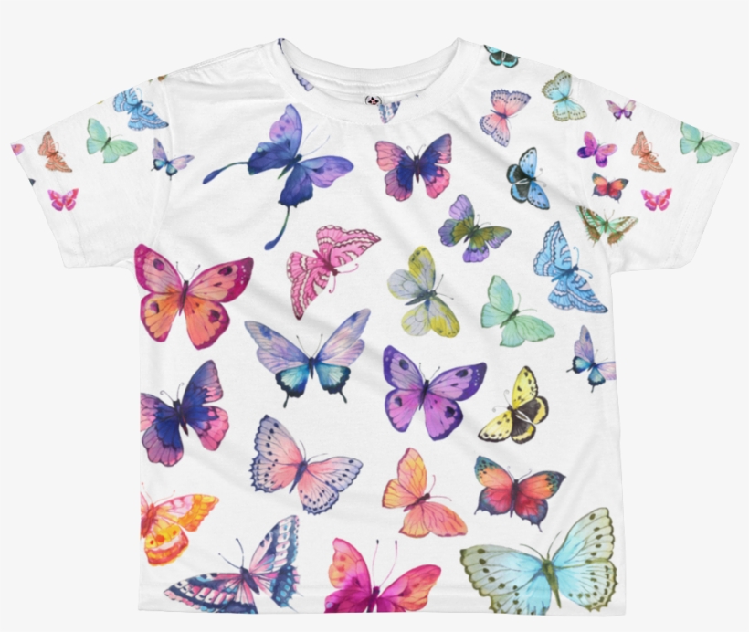 Butterfly Swarm All Over Kids Sublimation T Shirt - Confetti T-shirt, transparent png