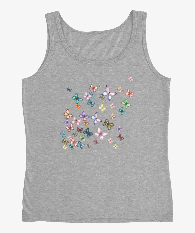 Butterfly Swarm Ladies Tank - Shirt, transparent png