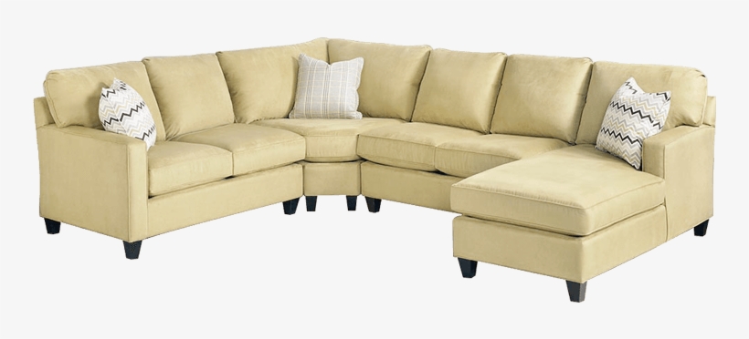 U Shaped Sectional Sofa With Conical Block Legs - Couch, transparent png