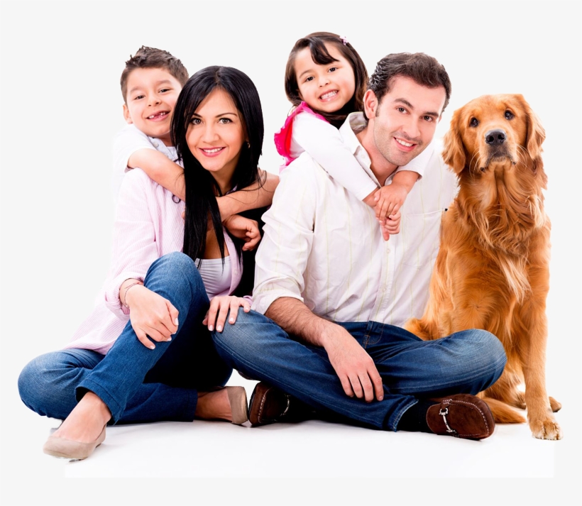 Family And Dog Png, transparent png