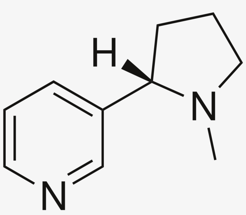 Nicotine Structure, transparent png
