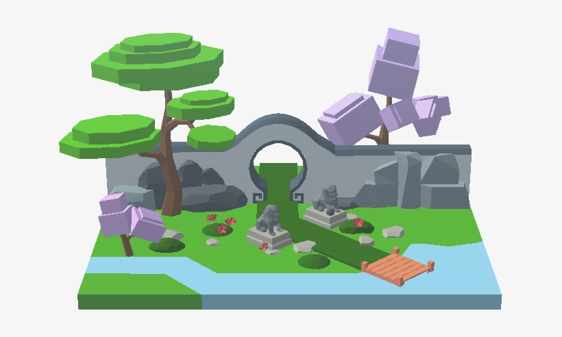The Chinese Garden - Cartoon, transparent png