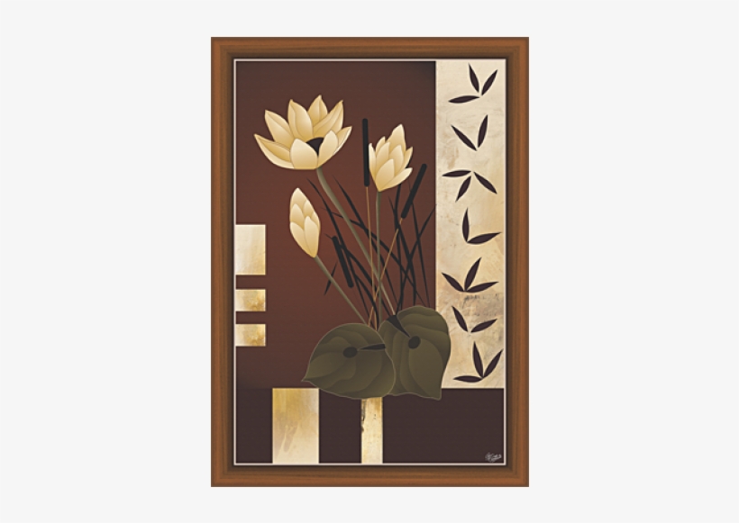 Krista Sewell - Lotus Silhouette I Canvas, transparent png