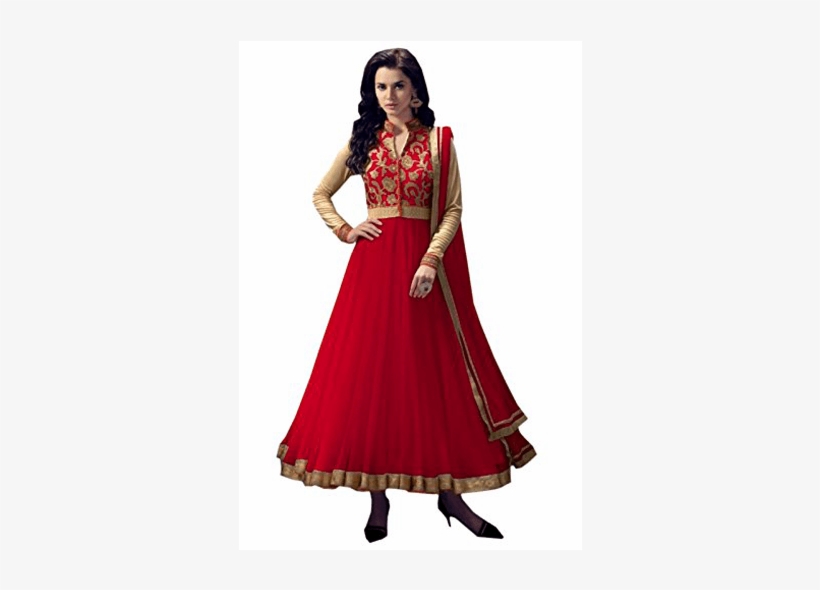 Rj080 E - Pink Net Anarkali Suit, transparent png