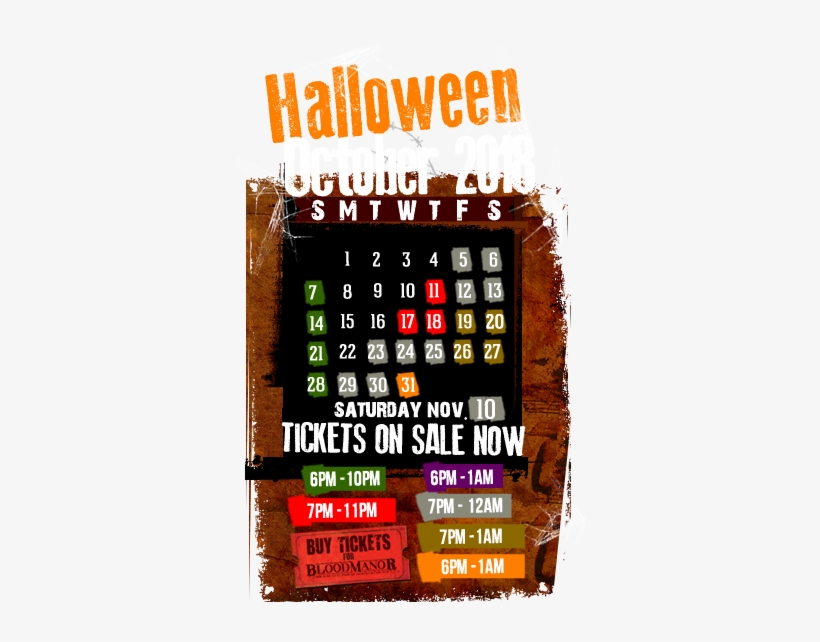Blood Manor October 2014 Schedule - Blood Manor, transparent png