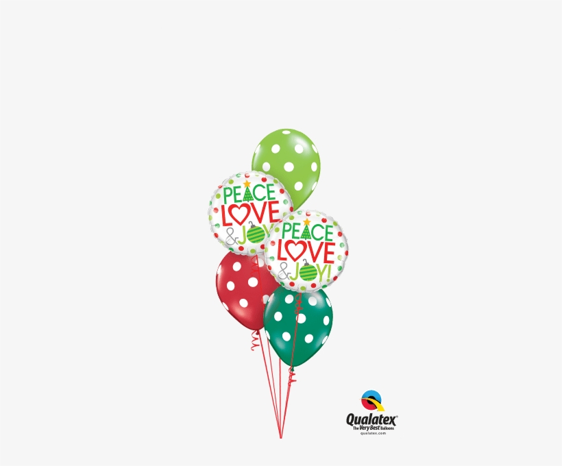 Peace Love & Joy Balloon Bouquet - 06" Qualatex Latex Quicklink Orange 50 Count - Latex, transparent png