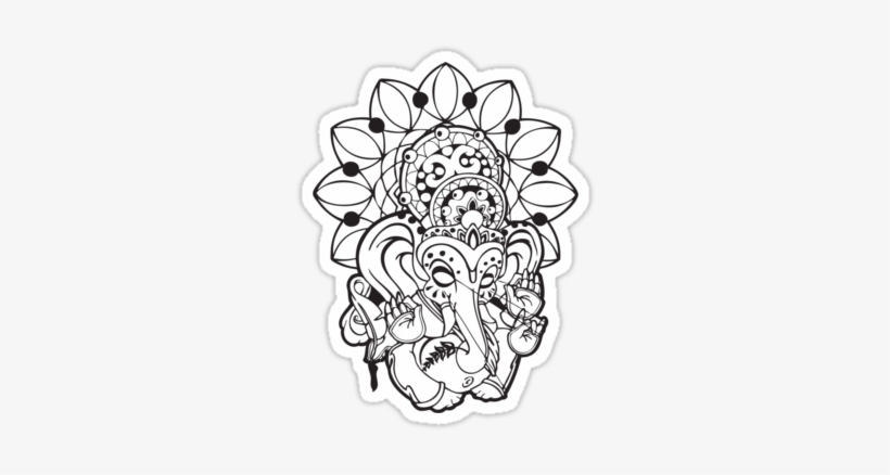 "ganesh " Stickers By Nate Luna - Drawing, transparent png