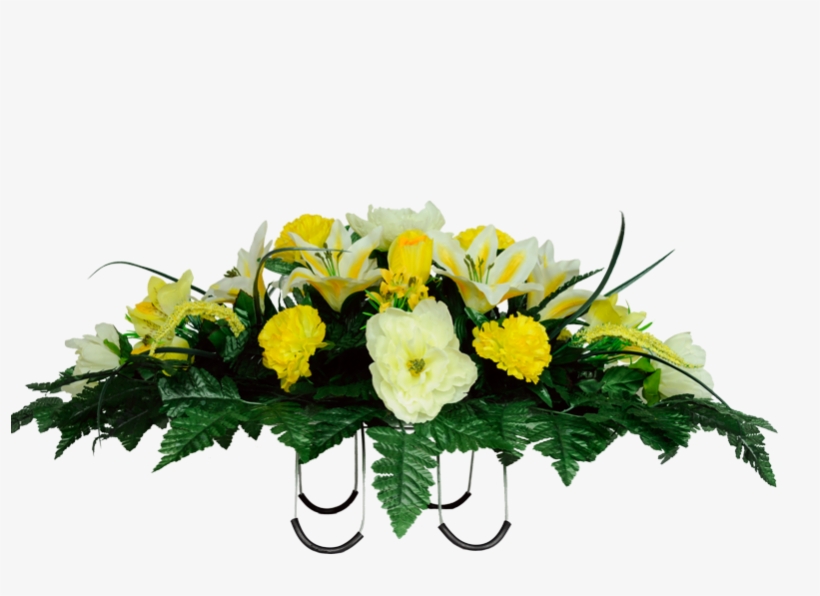 White Dahlia & Yellow Rose Mix - Bouquet, transparent png