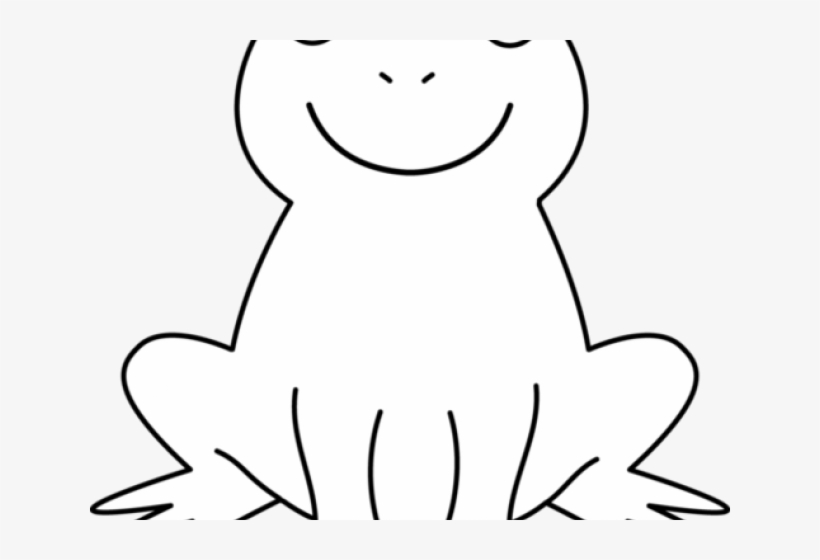 Frog Cartoon Outline - Clip Art, transparent png