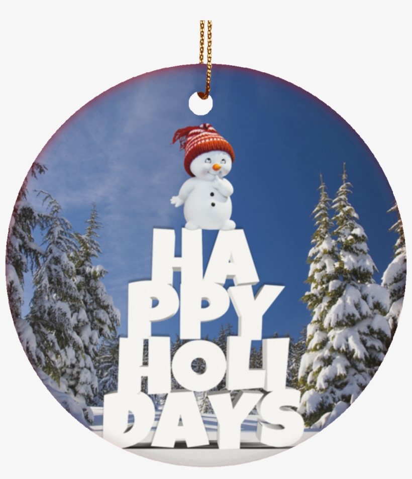 Crafted Ceramic Christmas Tree Ornament Snow Baby Happy - English Dutch Bible No14, transparent png
