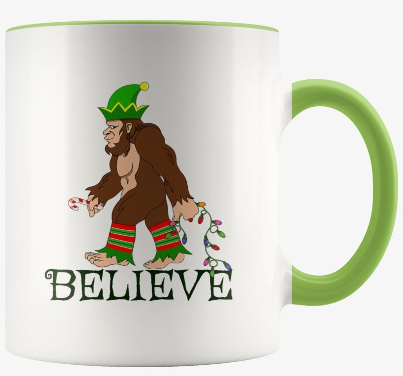 Bigfoot Elf Believe Candy Cane Christmas Tree Lights - Beer Stein, transparent png