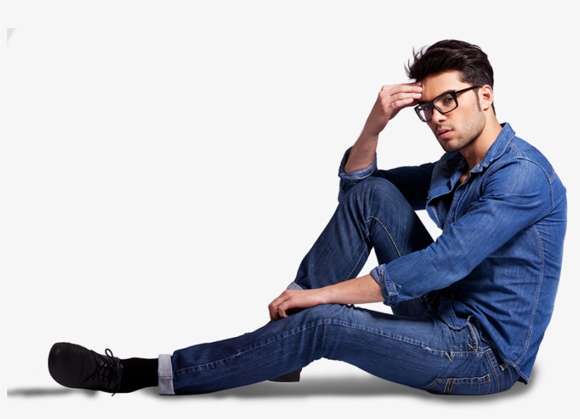 Men's Fashion - Cool Male Fashion Models Sitting, transparent png
