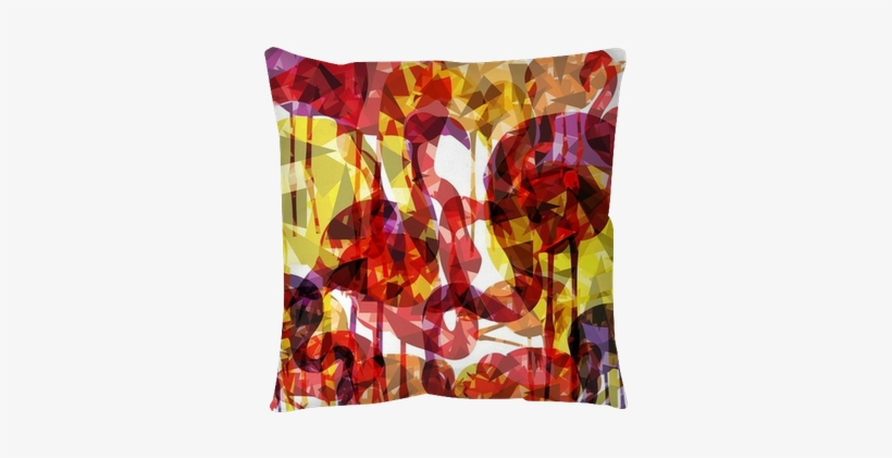 Abstract Color Splashes Vector Background Throw Pillow - Canvas, transparent png