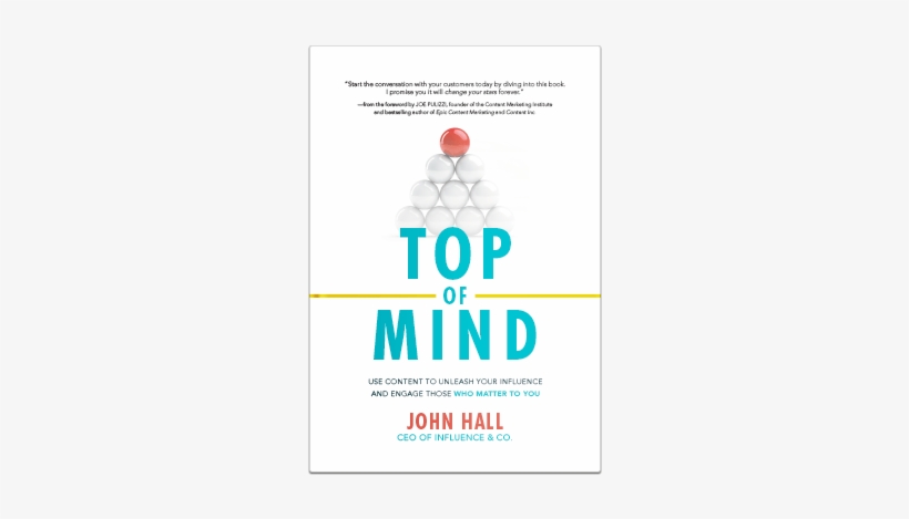 Top Of Mind Book Cover Mockup No Shadow - Top Of Mind: Use Content To Unleash Your Influence, transparent png
