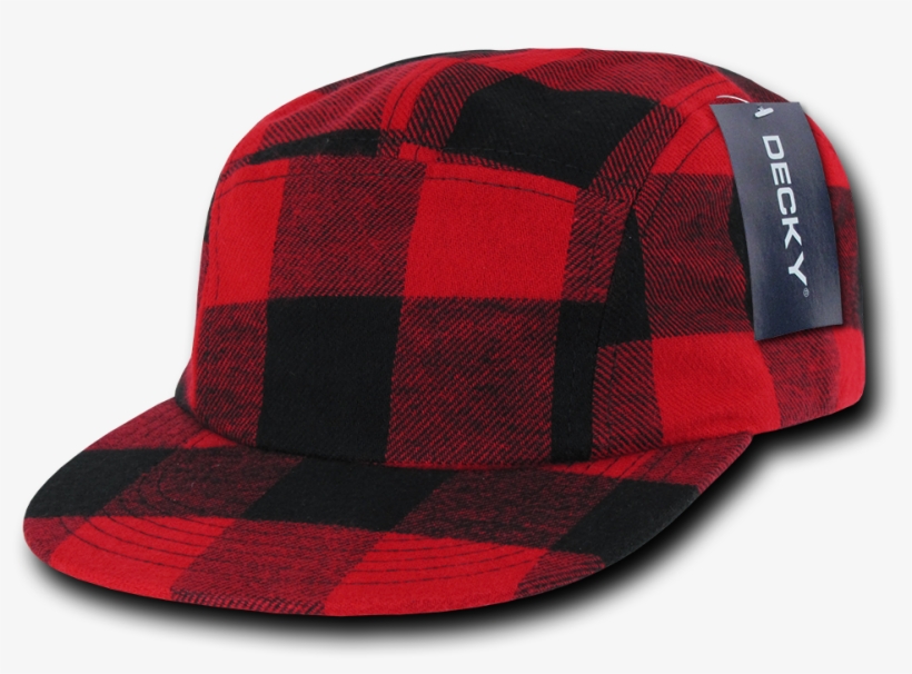 Decky 5 Panel Solid Racer Racing Jockey Biker Cap Caps - Decky 984 5 Panel Plaid Racer Caps - Red Plaid, transparent png