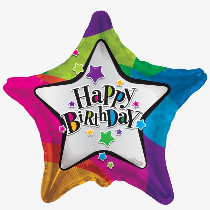 18 Birthday Stars Balloons All American Balloons - Birthday Stars 46cm Mylar Balloon 5 Pack, transparent png