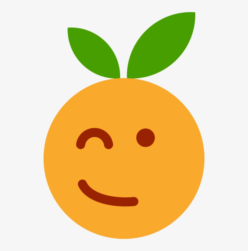 Wink Smiley Emoticon Fruit - Orange Winking, transparent png