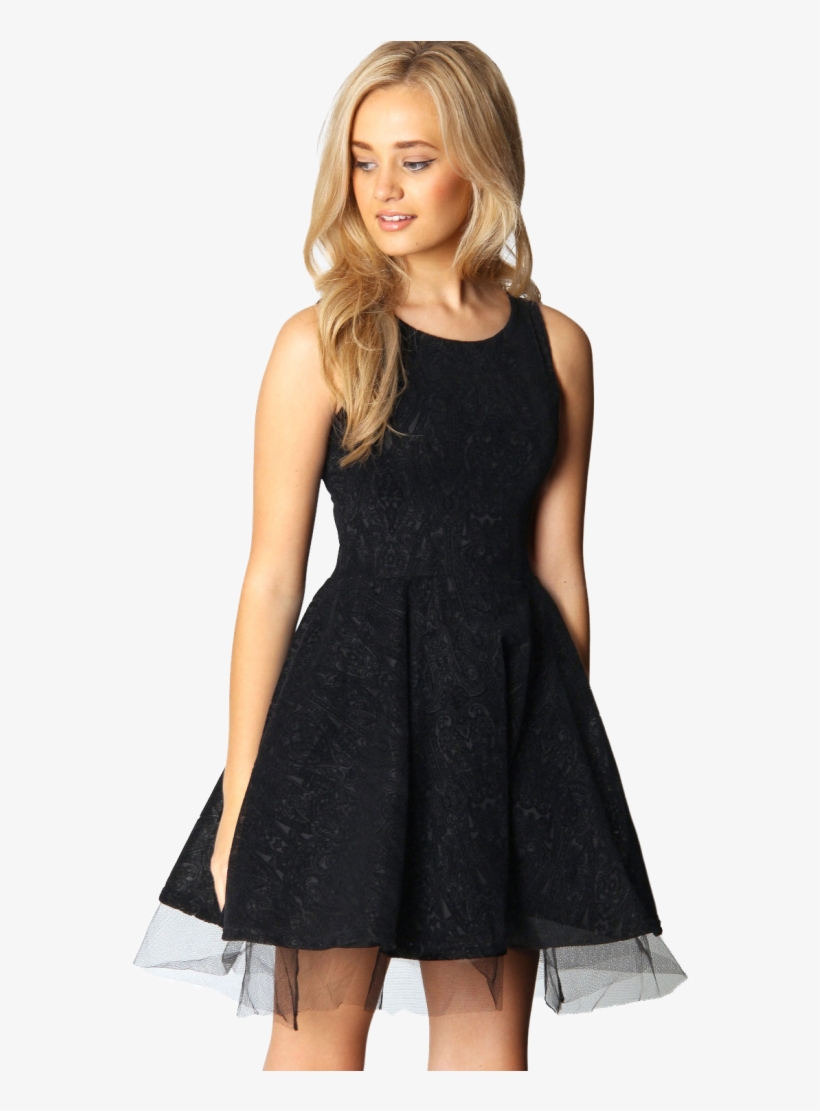 The Christmas Countdown Challenge Has Been Designed - Girl In Black Dress Png, transparent png