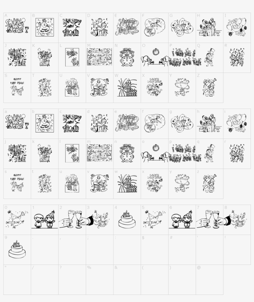 New Year Font - Number, transparent png