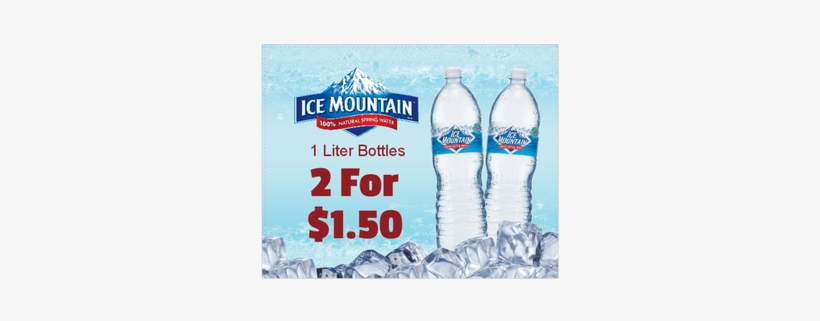 Ice Mountain 100% Natural Spring Water - 12 Pack, 12, transparent png