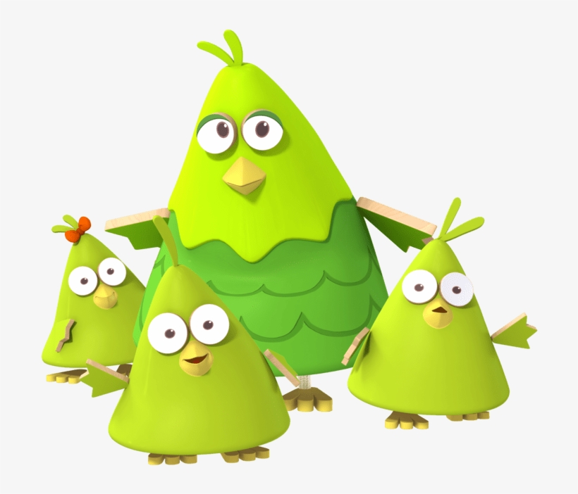Spring Chicks With Their Mum Png - Drawing, transparent png