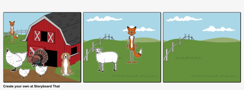 Sly Fox And Chicks - Cartoon, transparent png