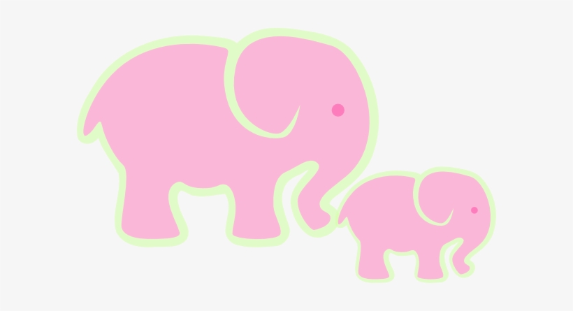 How To Set Use Pink Elephant And Baby Icon Png - Clip Art, transparent png