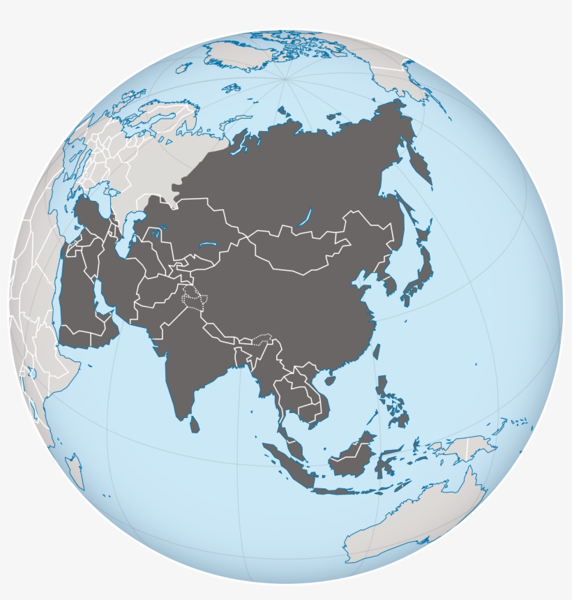 Asia Globe Png - Asia On A Globe, transparent png