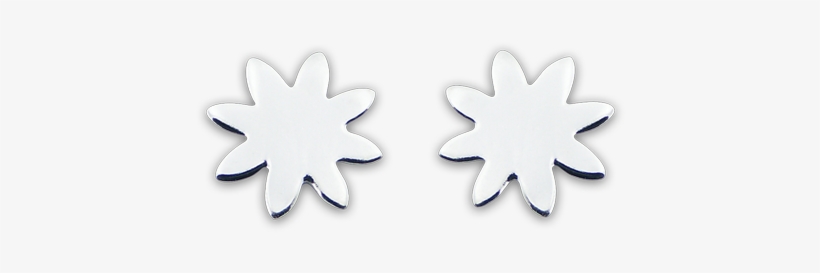Sterling Silver Small Flowers Stud Earrings - Vector Graphics, transparent png