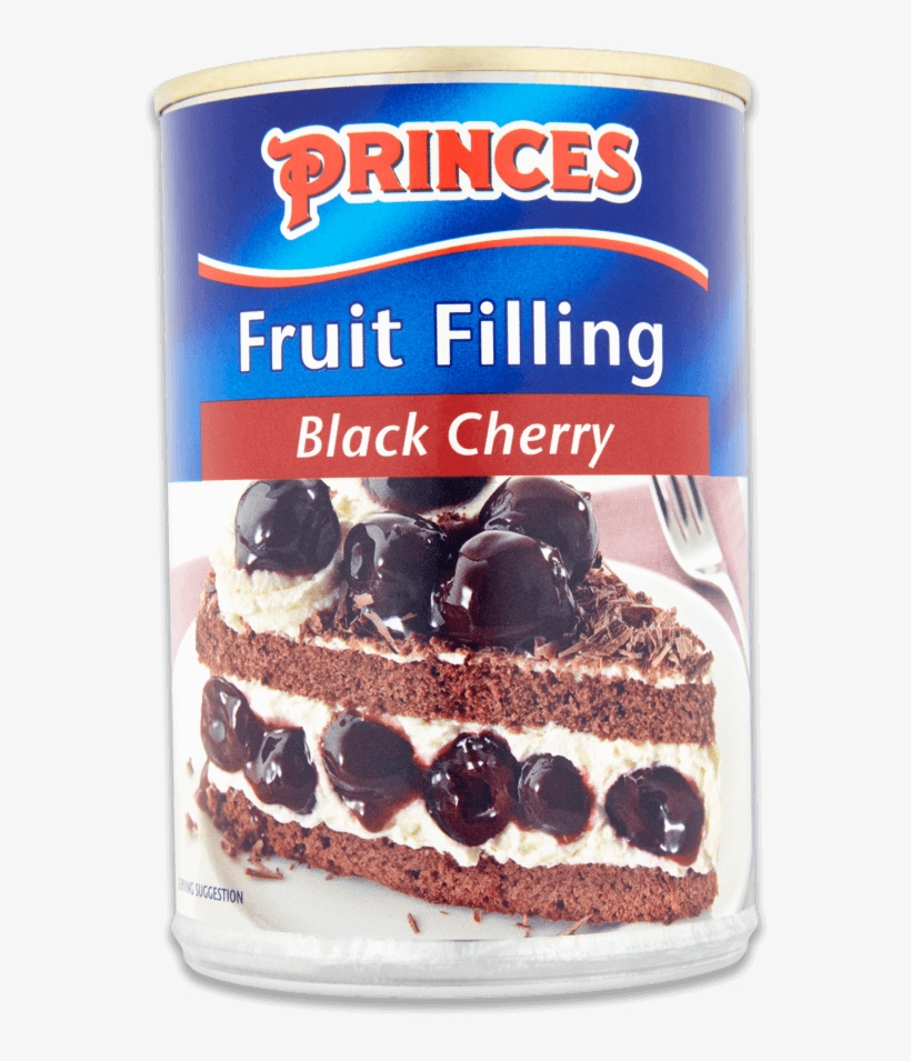 Princes Black Cherry Fruit Filling 410g, transparent png