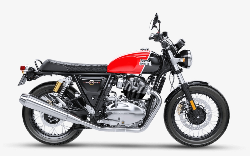 Ravishing Red Front 3-quarter Ravishing Red Side View - Royal Enfield Interceptor, transparent png