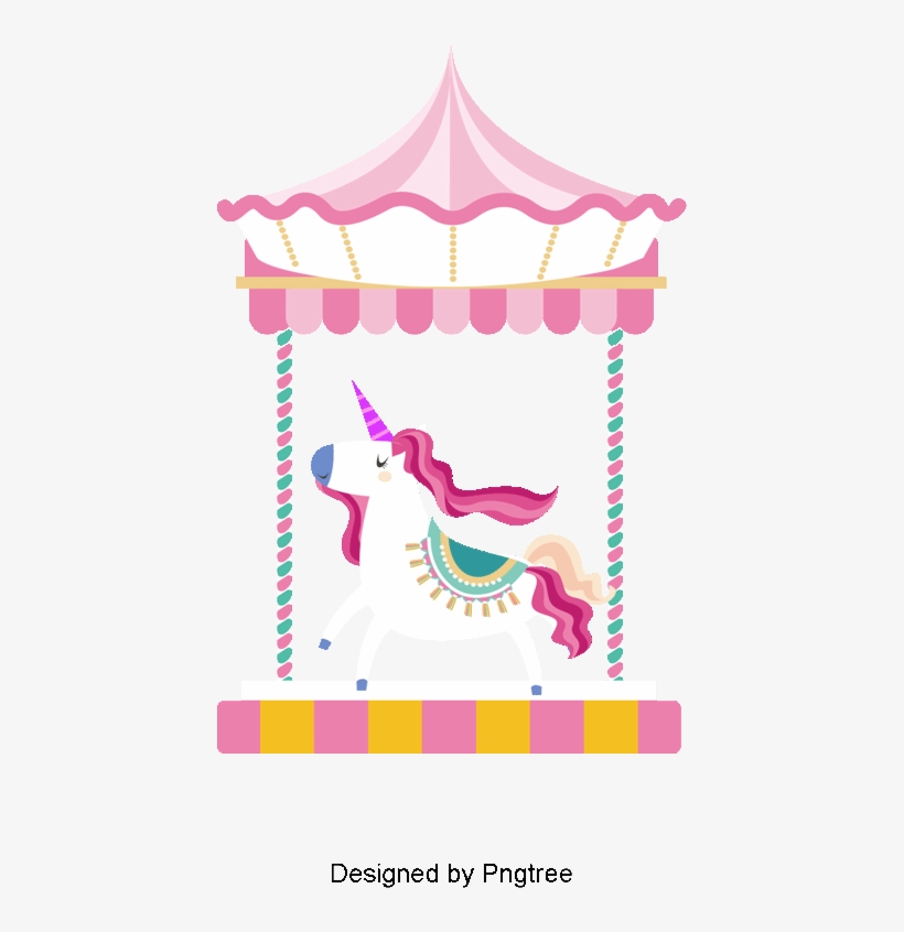 Pink Merry Go Round, Vector Png, Trojan, Merry Go Round - Child Carousel, transparent png