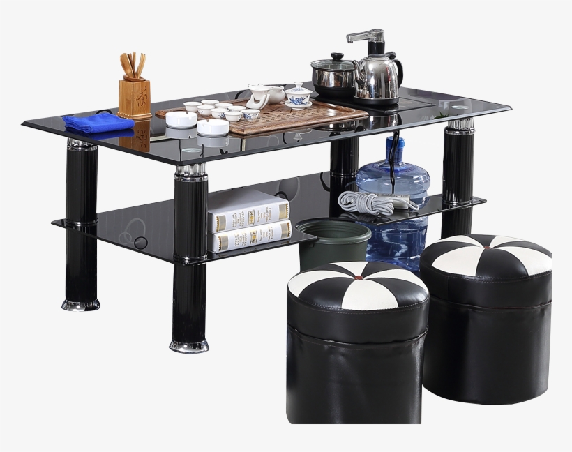 Tempered Glass Kung Fu Coffee Table With Induction - Table, transparent png