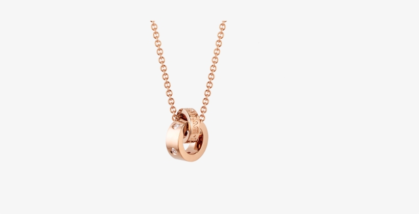 Bvlgari Bvlgari Necklace With 18 Kt Rose Gold Chain - Necklace, transparent png