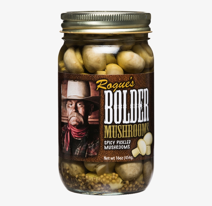 Bolder Mushrooms - Rogue's Bolder Beans Bolder Pickled Mushrooms - 3 Pack, transparent png