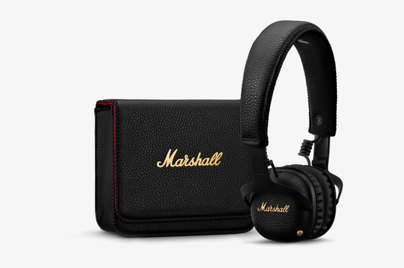 Headband Covered Almost Entirely In Black Faux Leather, - Marshall Headphones, transparent png