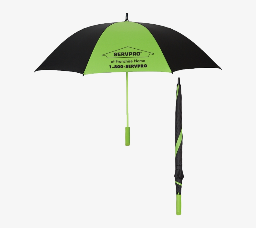 Personalized 60" Arc Color Splash Umbrella Lime Green Golf Umbrella
