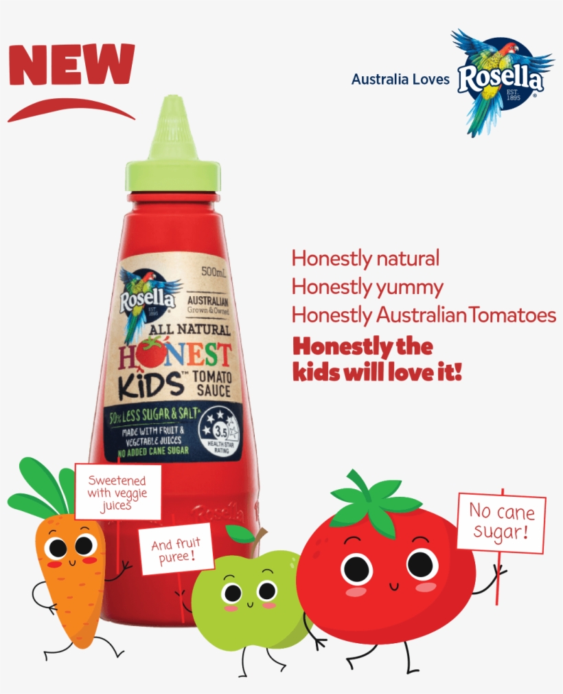 Rosella's All Natural Honest Kids Tomato Sauce Has - La Tomate - Broché, transparent png