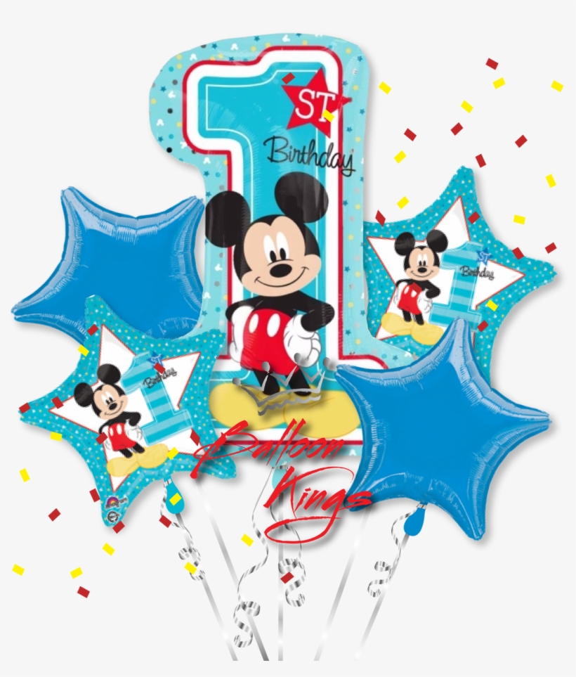 Source - Cdn7 - Bigcommerce - Com - Report - Mickey - Mickey Mouse First Birthday Balloon, transparent png