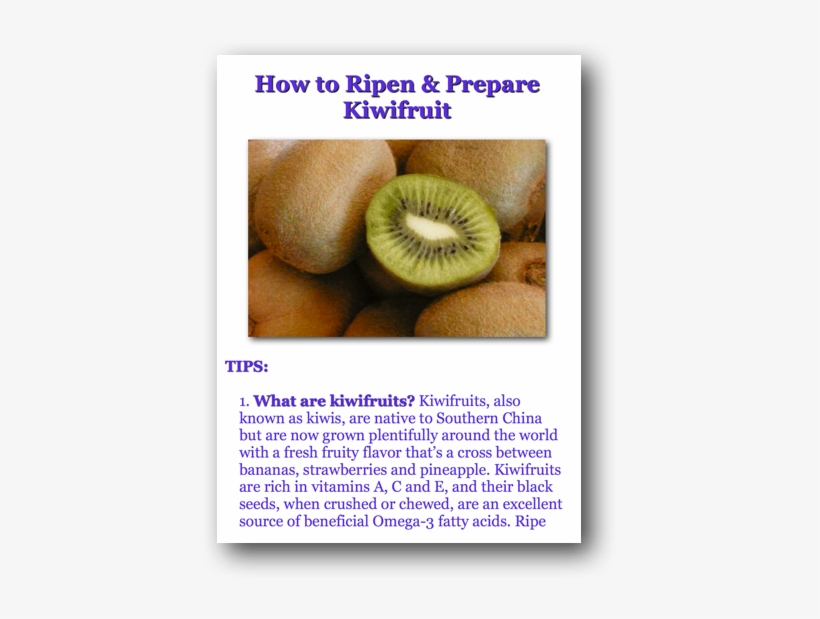 How To Ripen And Prepare Kiwifruit Picture Book Directions - Hobby, transparent png