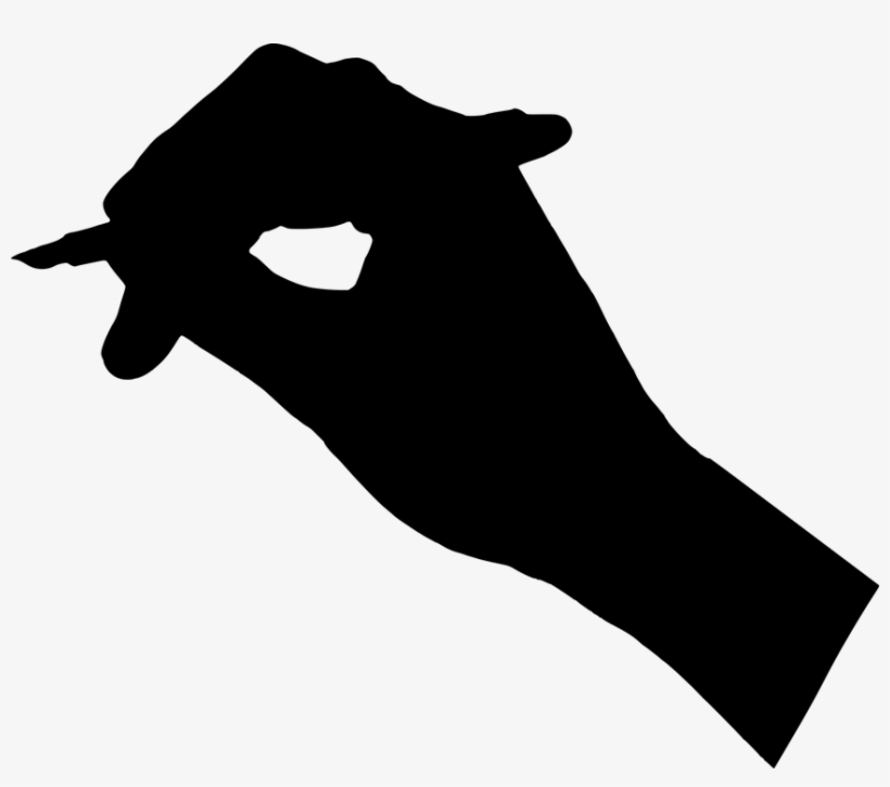 Come Stop By Our Writer's Group On The Second And Fourth - Hand Holding Pen Silhouette, transparent png