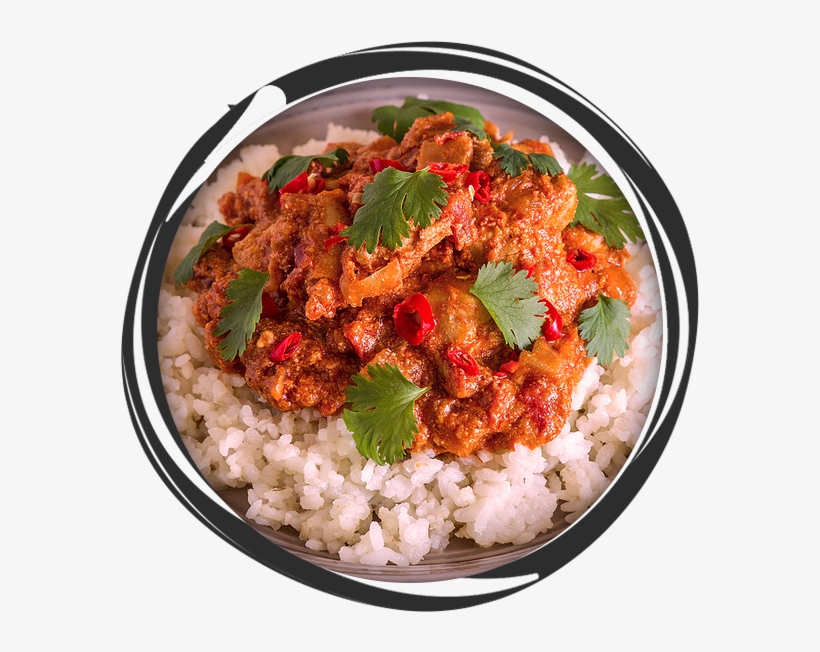 Indian Chicken Curry And White Rice - Chicken Curry, transparent png