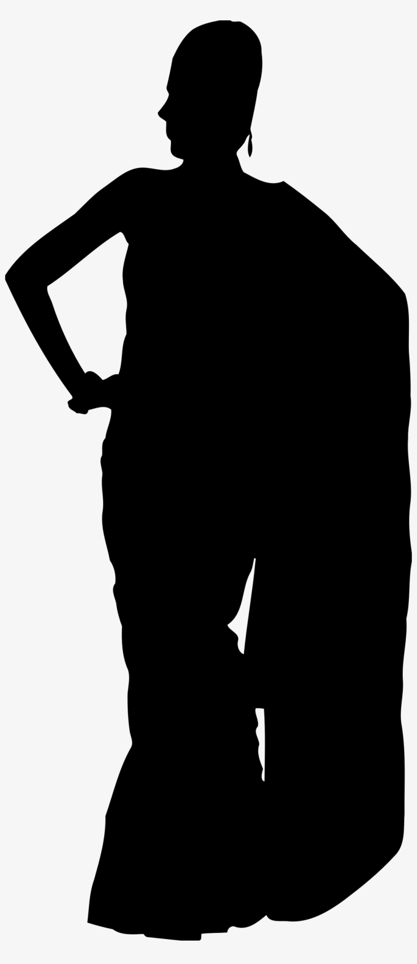 This Free Icons Png Design Of Woman In Saree Silhouette, transparent png