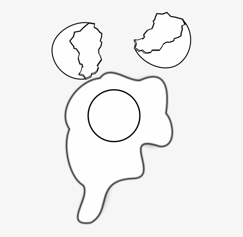 Eggshell, Egg Yolk, Egg White, Broken Egg, Cracked - Clip Art, transparent png