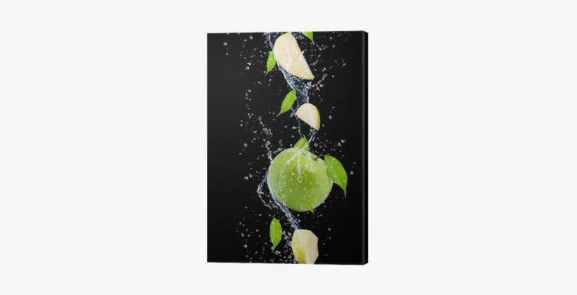 Green Apples In Water Splash, Isolated On Black Background - Eurographics Dgs Dt22083 Fresh Lime Diving Tempered, transparent png