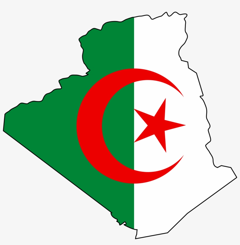 Algeria Flag Map - Algeria Map Flag, transparent png