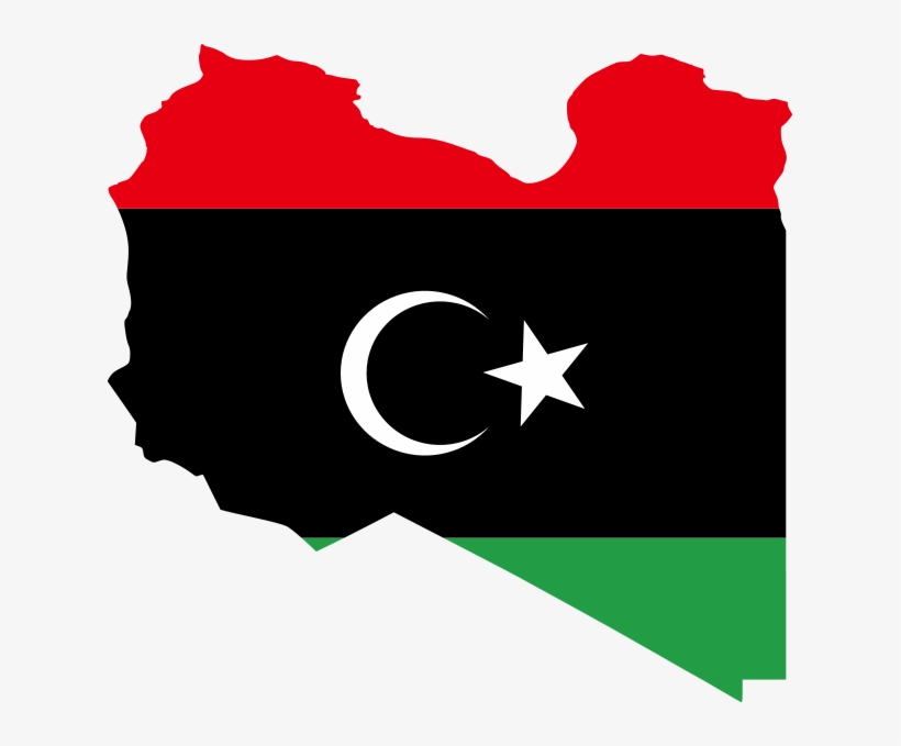 After Obtaining Freedom And Democracy In Their Country, - Flag Map Of Libya, transparent png