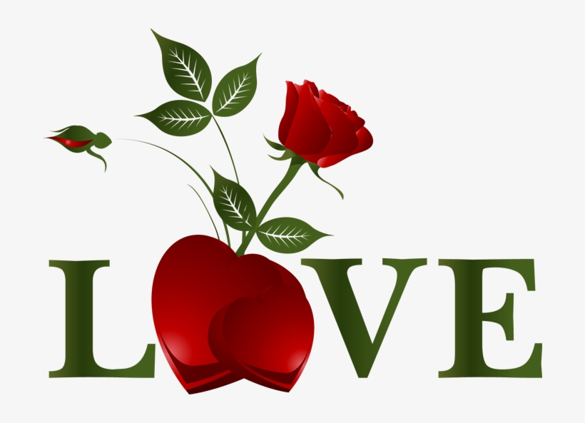 Imagens Com O Tema Amor - Rose With Heart Png, transparent png