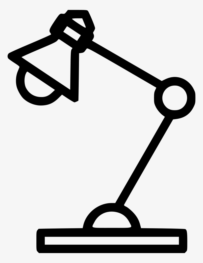 Desk Table Study Electic Electrical Lamp Light Svg - Study, transparent png